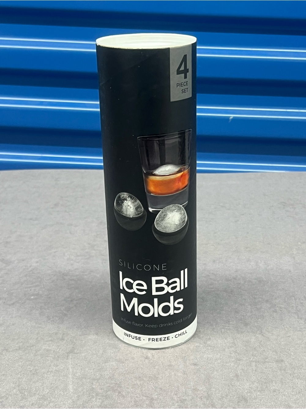 Silicone Ice Ball Molds - Black (4-Piece Set)